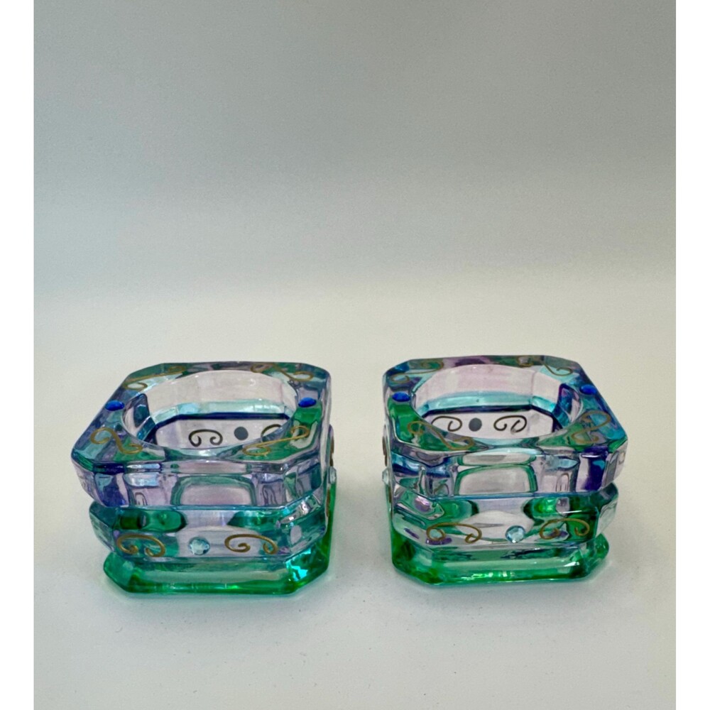 Partylite Votive Candleholders Mardi Gras Set of 2
